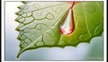 Sparkling Leaf Droplet, Made with Generative AI Royalty Free Stock Photo