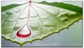 Sparkling Leaf Droplet, Made with Generative AI Royalty Free Stock Photo