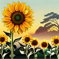 Sunflowers image by AI