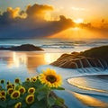 Sunflowers background image