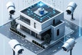 Advanced technology with smart alarms enhances security concepts by visually confirming protection through connected surveillance.