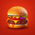 An AI generated tasty Hamburger