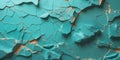 Teal Cracked Plaster Abstract Background Royalty Free Stock Photo