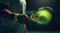 AI Generated Tennis Player s Serve A Focus and Intensity Shot