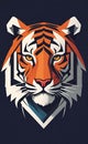 AI generated tiger face graphic portrait