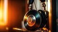 AI Generated Timeless Tunes Headphones and Vinyl, Old Meets New Royalty Free Stock Photo