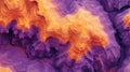 AI-generated topography in orange-purple gradients . Royalty Free Stock Photo