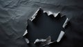 Torn Paper Background with Rip and Hole Effect on Dark Surface Royalty Free Stock Photo