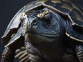 tortoise closeup isolated on white. Ai Generated Royalty Free Stock Photo