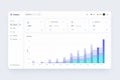 Modern SaaS Analytics Dashboard UI Mockup with KPI Cards, Data Charts and Clean Minimal Flat Interface Design Royalty Free Stock Photo