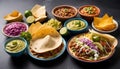 various mexican food dishes in bowls