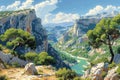 Gorges du Verdon Natural Majesty AI Generated