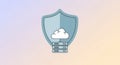 Robust Cloud Security Illustration for Data Protection and Server Management Professionals Royalty Free Stock Photo