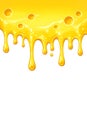 Melted Cheese Dripping Border On Clean White Background For Food And Restaurant Design Royalty Free Stock Photo