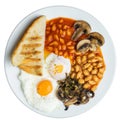 ai generated vegetarian english breakfast isolated over white Royalty Free Stock Photo