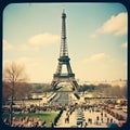 This art image of the Eiffel Tower in Paris Royalty Free Stock Photo