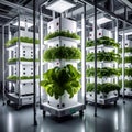 AI-Generated Vertical Hydroponic Farming Systems Royalty Free Stock Photo