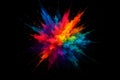 Ai generated Vibrant Abstract Color Explosion Splash on Black Royalty Free Stock Photo