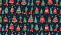 Assorted colorful christmas backgrounds with vibrant and multicolored christmas patterns Royalty Free Stock Photo