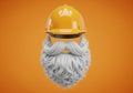 AI generated. Wise Builder Hard Hat and White Beard Concept Royalty Free Stock Photo