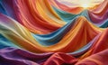 A colorful cloth is shown with a sun in the background. Royalty Free Stock Photo