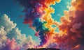 A colorful cloud formation in the sky. Royalty Free Stock Photo