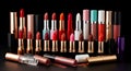AI-generated Assorted Lipsticks Collection With Bold Colors and Glossy Finishes for Beauty and Fashion Photoshoot Royalty Free Stock Photo