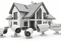 Monitored security systems enhanced by CCTV, smart home real-time monitoring services, breach protection alarms for safeguarded pr