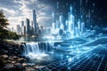 Digital Twin City Transformation Visualizing Data Driven Urban Future Technologies Royalty Free Stock Photo