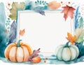 Watercolor thanksgiving card Royalty Free Stock Photo