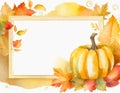 Watercolor thanksgiving card Royalty Free Stock Photo