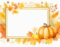 Watercolor thanksgiving card Royalty Free Stock Photo