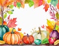 Watercolor thanksgiving card Royalty Free Stock Photo