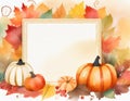 Watercolor thanksgiving card Royalty Free Stock Photo
