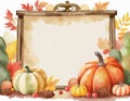 Watercolor thanksgiving card Royalty Free Stock Photo