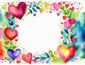 Watercolor Valentine day card Royalty Free Stock Photo