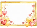 Watercolor Valentine day card Royalty Free Stock Photo