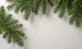A white wall with a christmas tree on it. Royalty Free Stock Photo
