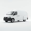 AI Generated White Cargo Van on a Clean White Background for Transport and Delivery Royalty Free Stock Photo