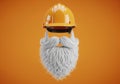AI generated. Wise Builder: Hard Hat and White Beard Concept Royalty Free Stock Photo