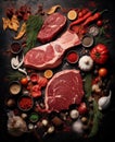 AI Generates Image of Delicious Fresh Juicy medium Beef Rib Eye steak