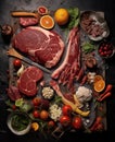 AI Generates Image of Delicious Fresh Juicy medium Beef Rib Eye steak