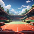 Tennis match, ai-generatet Royalty Free Stock Photo