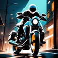 shiney motorbikes, AI-Generatet