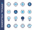 AI Generation Artificial Intelligence Icon Set Royalty Free Stock Photo