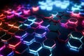 Ai generative. Abstract background, hexagon pattern Royalty Free Stock Photo
