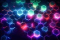 Ai generative. Abstract background, hexagon pattern Royalty Free Stock Photo