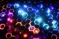 Ai generative. Abstract background, hexagon pattern Royalty Free Stock Photo