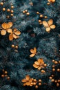 AI generative Abstract blue and gold background featuring bokeh as the night of New Year& x27;s Eve approaches