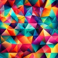 AI Generative. Abstract colorful design with triangle background Royalty Free Stock Photo